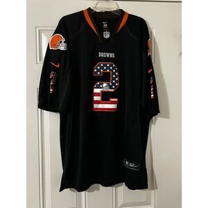 Nike Cleveland Browns Johnny Manziel #2 NFL Jersey Black Size 52